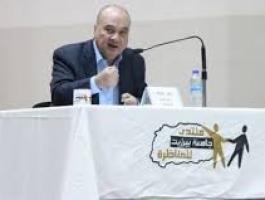 القدوة: عملية السلام تنتهي لكن الوجود الوطني الفلسطيني لا ينتهي