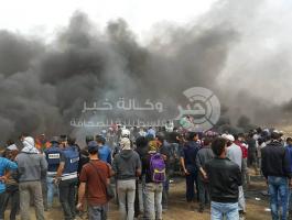 فيديو وصور.. 4 شهداء وعشرات الإصابات بمواجهات الجمعة الرابعة من مسيرات العودة
