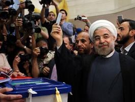 فوز روحاني في النتائج الأولية بانتخابات إيران.jpg