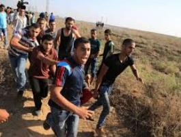 اصابة شبان شرق غزة