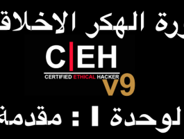 (دورة الهكر الاخلاقي CEH V9 ) الوحدة الاولى : مقدمة