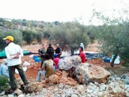 الاحتلال يمنع مزارعي قرية النبي الياس من قطف الزيتون