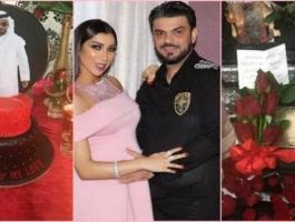 بالصور : هكذا فاجئت دنيا بطمة زوجها في عيد ميلاده