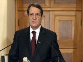 الرئيس القبرصي: حل الدولتين المخرج من حالة التوتر في المنطقة