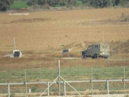 بالصور: الاحتلال يعزز من تواجده على الحدود الشرقية جنوب القطاع