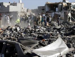 قصف طائرات في اليمن 