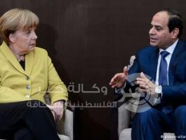 المستشارة الألمانية أنجيلا ميركل  والرئيس المصري عبد الفتاح السيسي