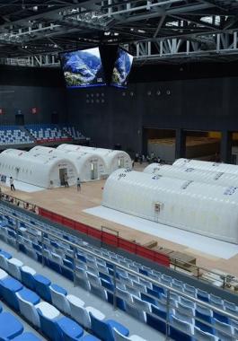 بدء تشغيل أول مختبر متنقل قابل للنفخ لاجراء اختبارات كورونا في الصين