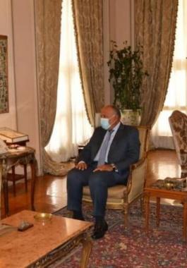 اللواء جبريل الرجوب وسامح شكري في القاهرة