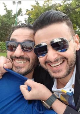 صورة: أحمد حلمي يهنئ رامز جلال على 