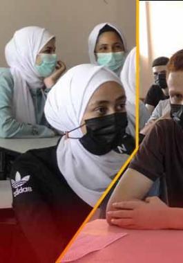 انتظام الطلبة في مقاعدهم