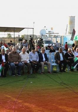 فعالية وطنية دعماً لأهالي القدس والضفة الغربية شرق مدينة غزّة