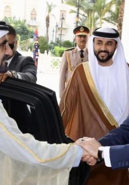 السيسي يستقبل نائب رئيس دولة الإمارات 