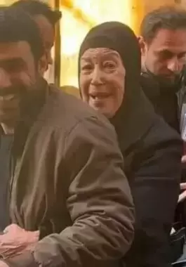 منى واصف في مشهد طريف من كواليس 