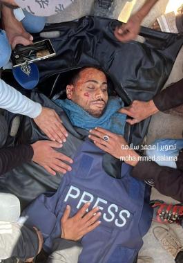 استشهاد الصحفي محمد منصور