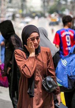 نزوح الأهالي في قطاع غزة