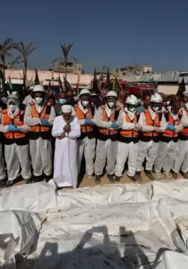 دفن جثامين أسرى فلسطينيين في مقبرة جماعية