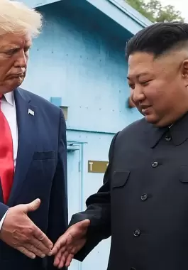 لقاء بين كيم جونغ أون وترامب