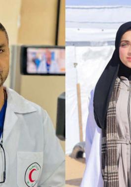 الممرضة آلاء الهمص ووالدها