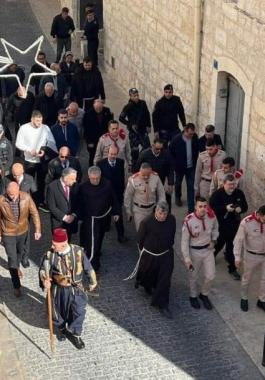 وصول موكب حارس الأراضي المقدسة إلى بيت لحم