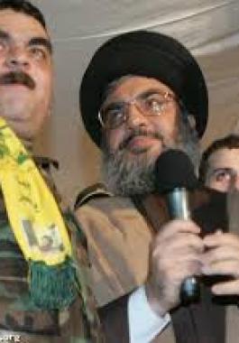 سمير القنطار مع الأمين العام لحزب الله حسن نصرالله