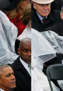 بالصور.. ماذا فعل بوش في حفل تنصيب ترمب؟