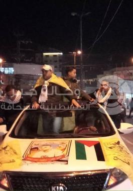 لحظة الافراج عن أسير من رفح جنوب القطاع