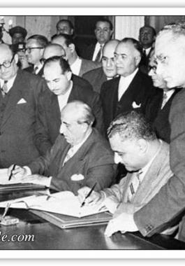 -اعلان الوحده بين مصر وسوريا وقيام دوله الجمهورية العربية المتحدة.