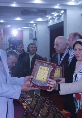 خلال مهرجان تكريم  الممرضين المتقاعدين بغزة