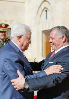 بالصور: الرئيس يلتقي العاهل الأردني في قصر 