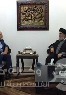 محمد جواد ظريف وحسن نصر الله 