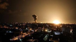قصف موقع للمقاومة في غزة ليلاً