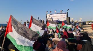 الفصائل الفلسطينية تنظم فعالية بحرية دعمًا للأسرى ونصرة للشعب الفلسطيني
