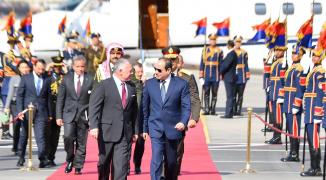 الرئيس المصري والعاهل الأردني