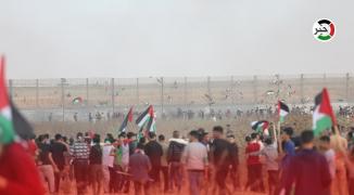 مسيرة أعلام فلسطينية شرق غزّة رفضاً لمسيرة الأعلام الاستيطانية في القدس.jpeg