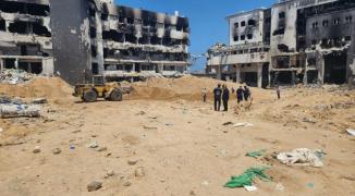 توقعات بوجود 700 شهيد في مقابر جماعية بمجمع ناصر الطبي جنوب قطاع غزة