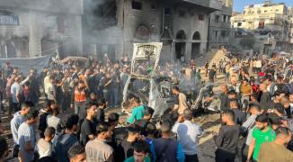 استهداف الاحتلال لمركبة في غزة