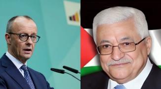 الرئيس محمود عباس والمستشار الألماني