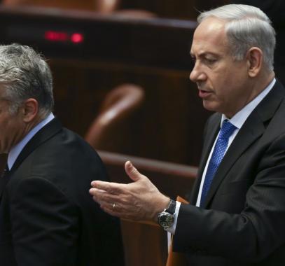 Israeli-Prime-Minister-Benjamin-Netanyahu-and-Finance-Minister-Yair-Lapid-seen-at-parliament