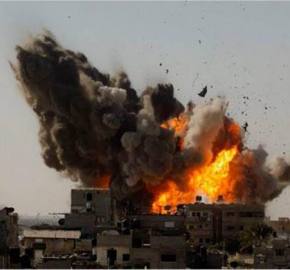 هاون قرب غزة وغيوم التصعيد تتجمع في سماء القطاع .... ومدفعية الاحتلال تصيب منزل شرق حي التفاح 