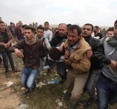 المتظاهرين بغزة