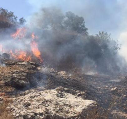 حرائق غلاف غزة