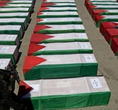 جثامين لشهداء فلسطينيين