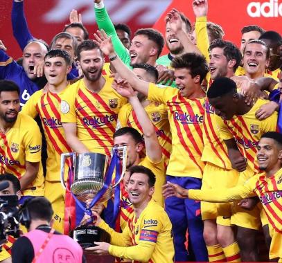 برشلونة بطلاً لكأس ملك أسبانيا 2021