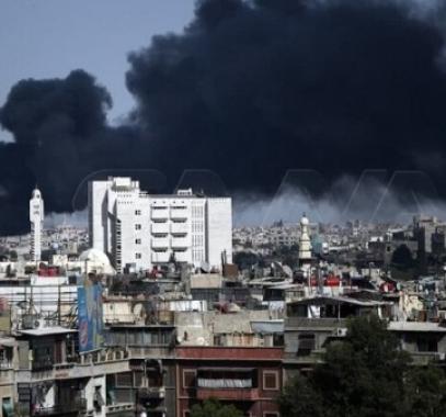 حريق جنوب دمشق