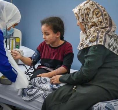 استقبال طفلة من غزة