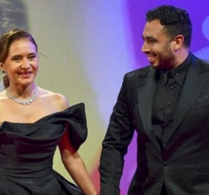 نيللي كريم وزوجها