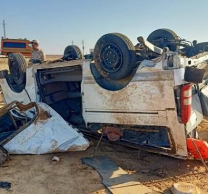 وفاة 8 أفراد وإصابة آخرين بحادث سير في مصر