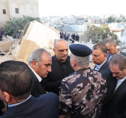 انهيار المبنى السكني في عمان