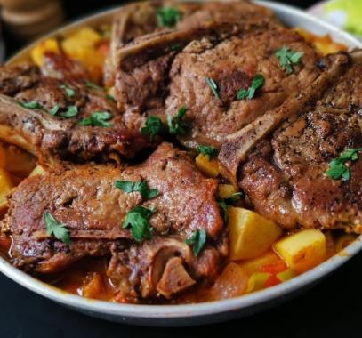 صينية ريش بالبصل في الفرن